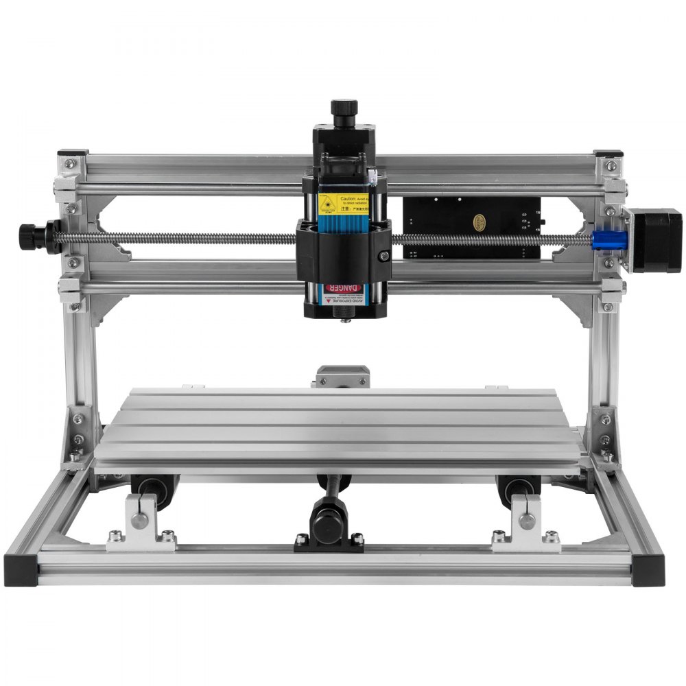 VEVOR Máquina de Grabado CNC 3018 DIY Grabador Láser de 500 mw GRBL Control Máquina de Grabado Recorrido de Trabajo 30 x 18 x 4,5 cm Máquina CNC Láser de 3 Ejes con Varillas de Extensión de 5 mm