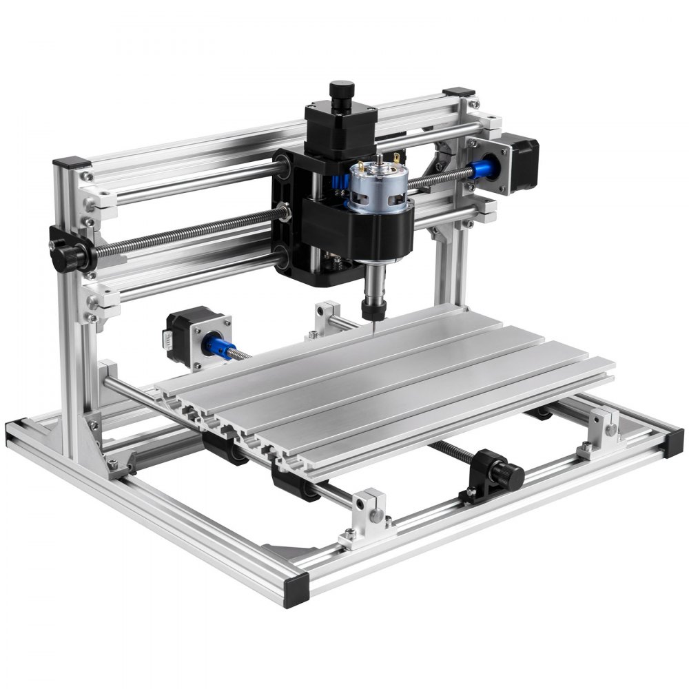 VEVOR Máquina de Grabado CNC 3018 DIY Grabador Láser de 500 mw GRBL Control Máquina de Grabado Recorrido de Trabajo 30 x 18 x 4,5 cm Máquina CNC Láser de 3 Ejes con Varillas de Extensión de 5 mm