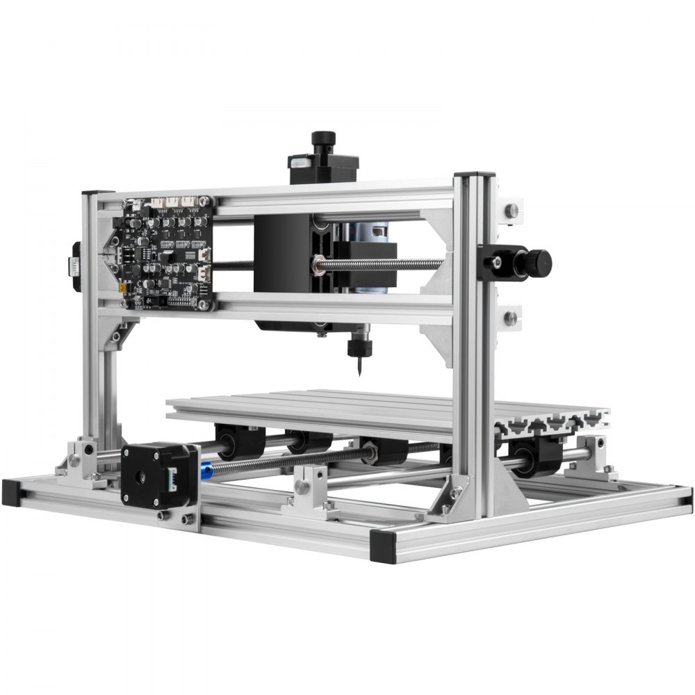 VEVOR Máquina de Grabado CNC 3018 DIY Grabador Láser de 500 mw GRBL Control Máquina de Grabado Recorrido de Trabajo 30 x 18 x 4,5 cm Máquina CNC Láser de 3 Ejes con Varillas de Extensión de 5 mm