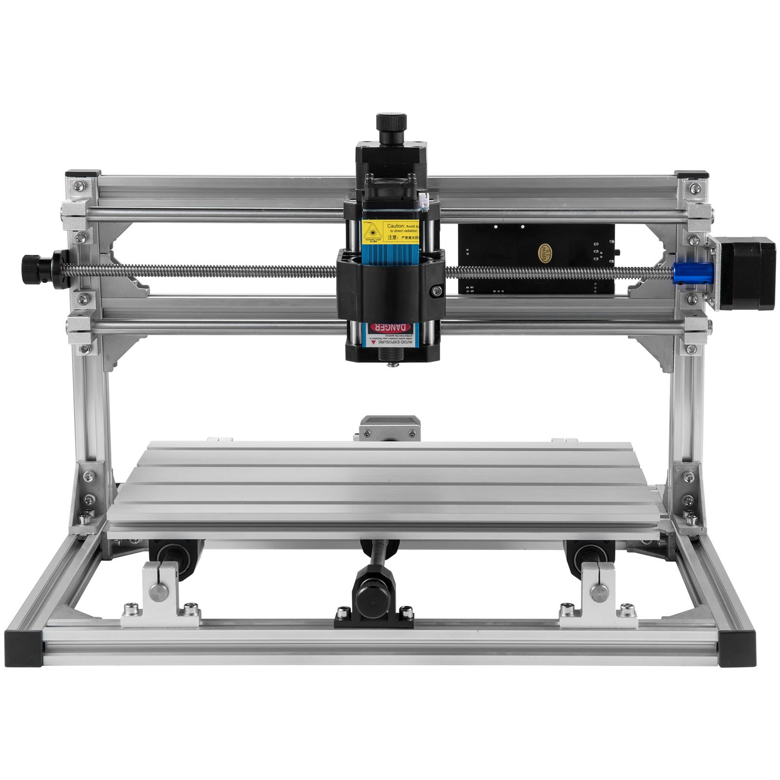 VEVOR Máquina de Grabado CNC 3018 DIY Grabador Láser de 500 mw GRBL Control Máquina de Grabado Recorrido de Trabajo 30 x 18 x 4,5 cm Máquina CNC Láser de 3 Ejes con Varillas de Extensión de 5 mm