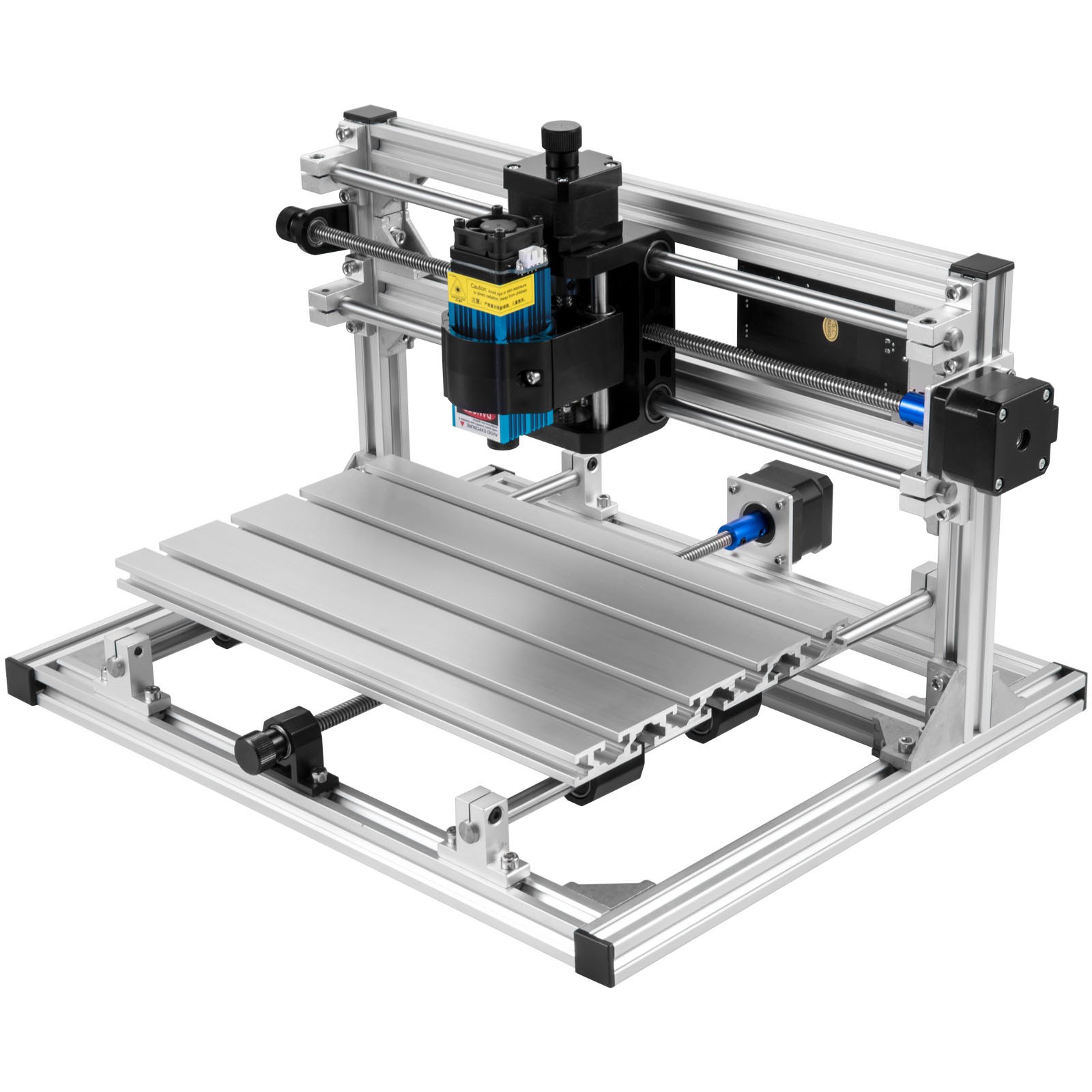VEVOR Máquina de Grabado CNC 3018 DIY Grabador Láser de 500 mw GRBL Control Máquina de Grabado Recorrido de Trabajo 30 x 18 x 4,5 cm Máquina CNC Láser de 3 Ejes con Varillas de Extensión de 5 mm