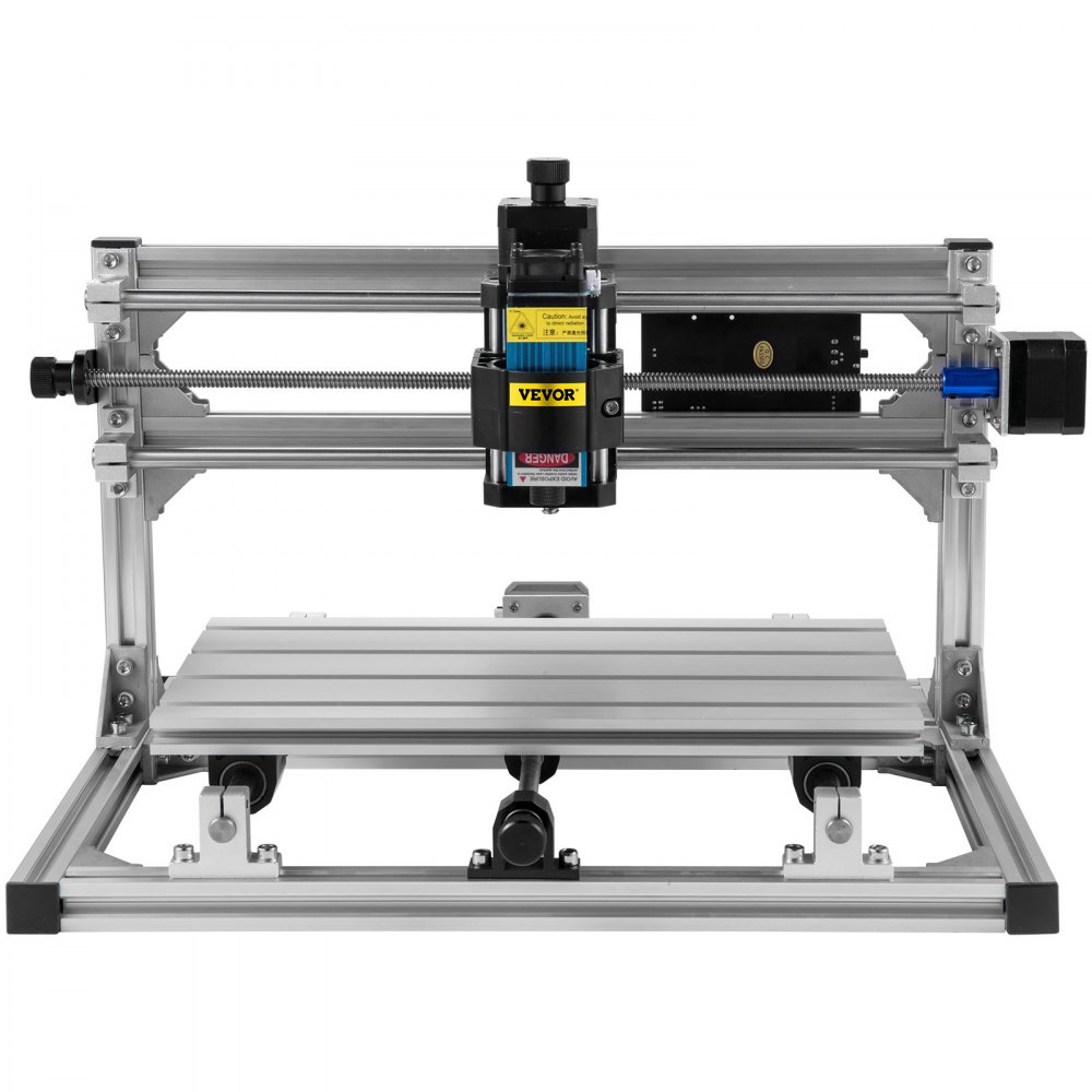 VEVOR Máquina de Grabado CNC 3018 DIY, Grabador Láser de 5500 mw, Máquina CNC Láser, Equipada con 3 Ejes XYZ Refinados, GRBL Control Máquina de Grabado, Recorrido de Trabajo Efectivo: 11,8"x7,1"x1,8"
