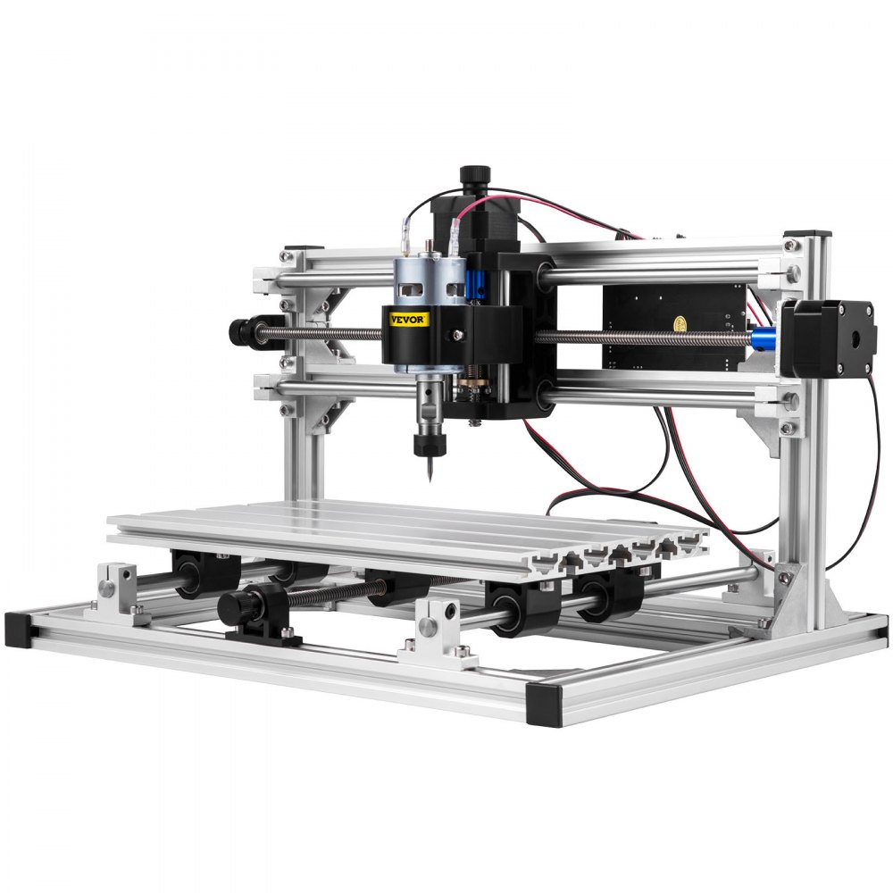 VEVOR Máquina de Grabado CNC 3018 DIY, Tablero de Control GRBL, Máquina de Grabado Láser, Recorrido de Trabajo: 11,8"x7,1"x1,8", Máquina CNC Láser de 3 Ejes Refinados, con Varillas de Extensión de 5mm