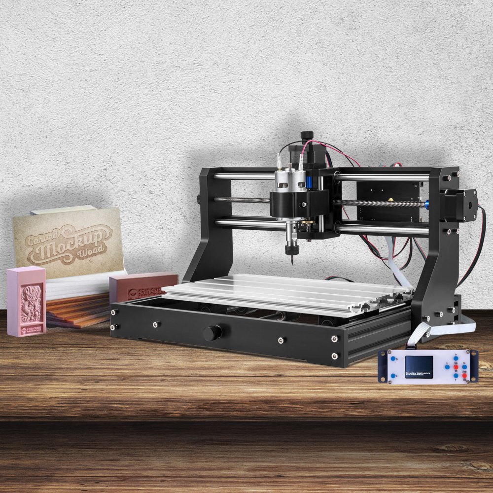 VEVOR Grabador Láser CNC 3018 Pro CNC 3018 10000U 15 W 3 Ejes Control GRBL CNC Máquina de Grabado Láser Grabador Láser Máquina CNC 3018 Grabado Láser para Grabar Todo Tipo de Plásticos Aluminio