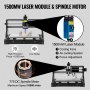 VEVOR Grabador Láser CNC 3018 Pro CNC 3018 10000U 15 W 3 Ejes Control GRBL CNC Máquina de Grabado Láser Grabador Láser Máquina CNC 3018 Grabado Láser para Grabar Todo Tipo de Plásticos Aluminio