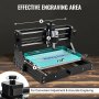 VEVOR Grabador Láser CNC 3018 Pro CNC 3018 10000U 15 W 3 Ejes Control GRBL CNC Máquina de Grabado Láser Grabador Láser Máquina CNC 3018 Grabado Láser para Grabar Todo Tipo de Plásticos Aluminio