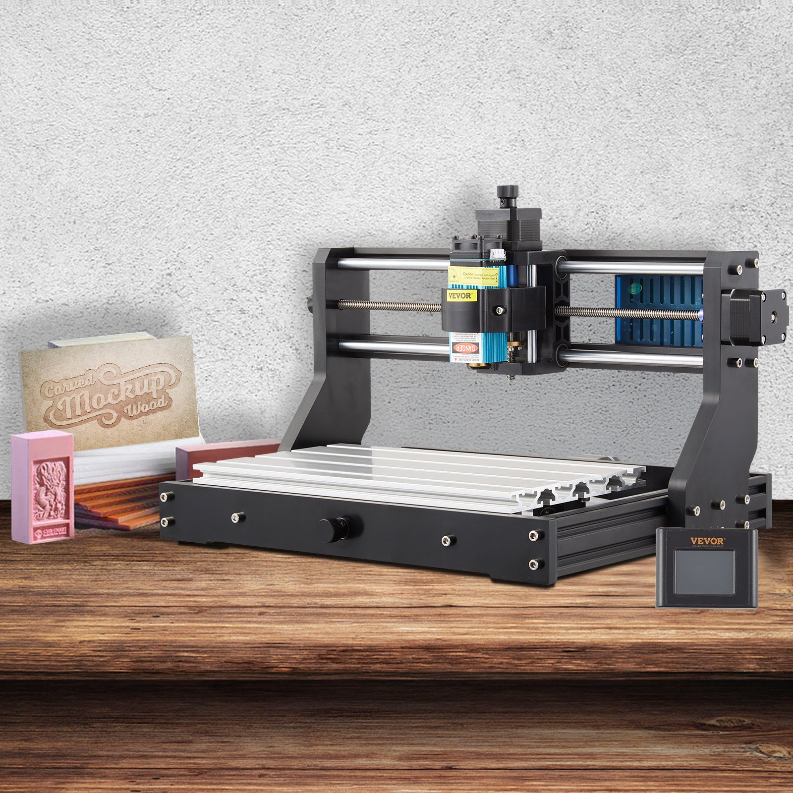 VEVOR Grabador Láser CNC 3018 Pro CNC 3018 10000U 15 W 3 Ejes Máquina de Grabado Control GRBL CNC Láser Grabador Láser Máquina CNC 3018 para Grabar Todo Tipo de Plásticos Aluminio
