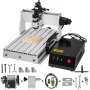 VEVOR Máquina de Grabado CNC 3040, con 4 Ejes Refinados, Grabadora con un Flash USB, Recorrido de Trabajo: 11,8"x15,7"x2,2", Fresadora de Grabado CNC, para Plástico, Madera, Acrílico, PVC, PCB, etc.