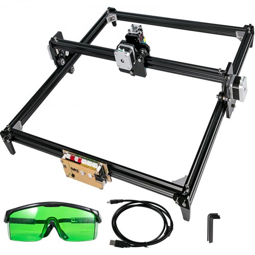 VEVOR Mini Grabador Láser, Máquina Cnc, 500mW, 40X50cm, Grabador Láser para Madera