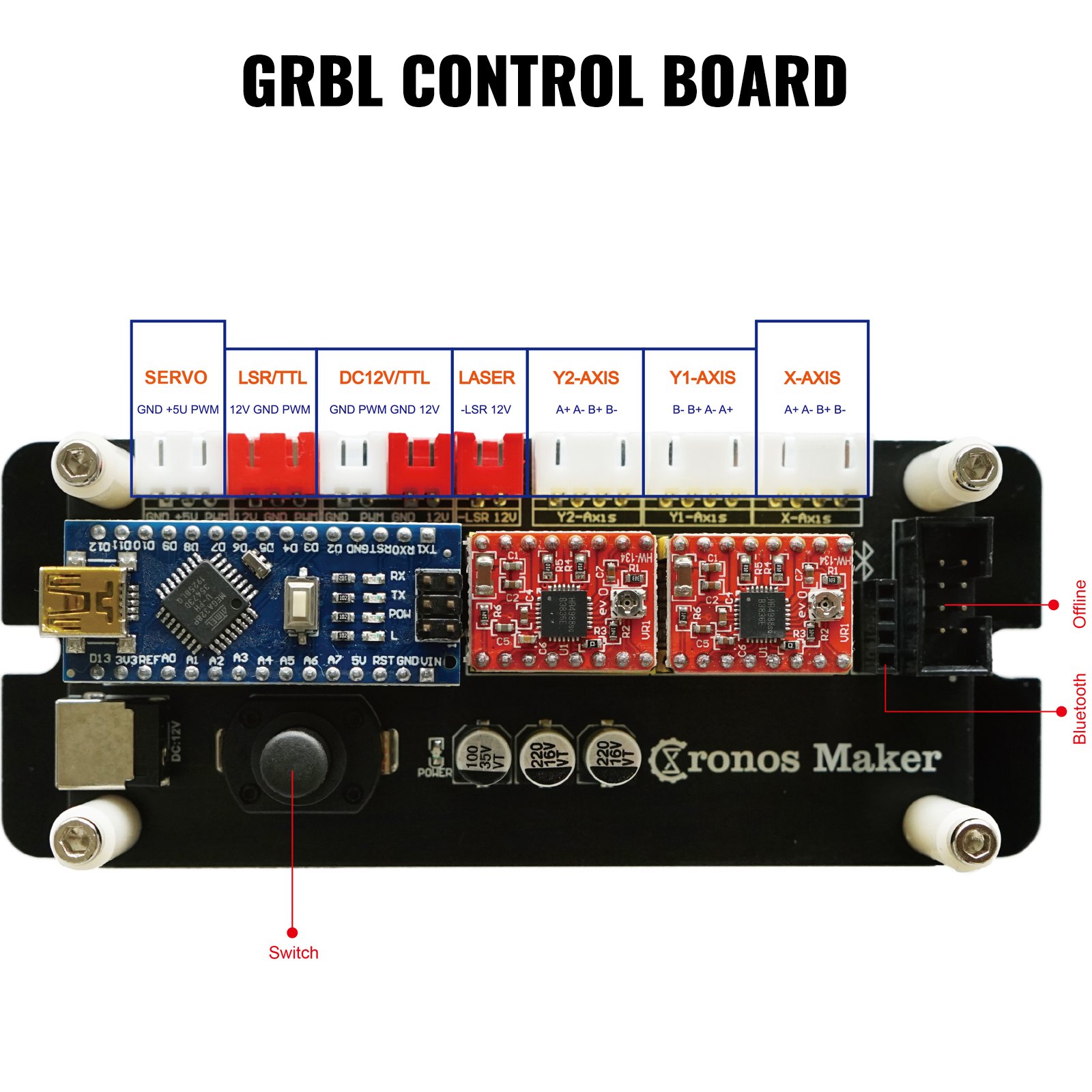 VEVOR Mini Grabador Láser, Máquina Cnc, 500mW, 40X50cm, Grabador Láser para Madera