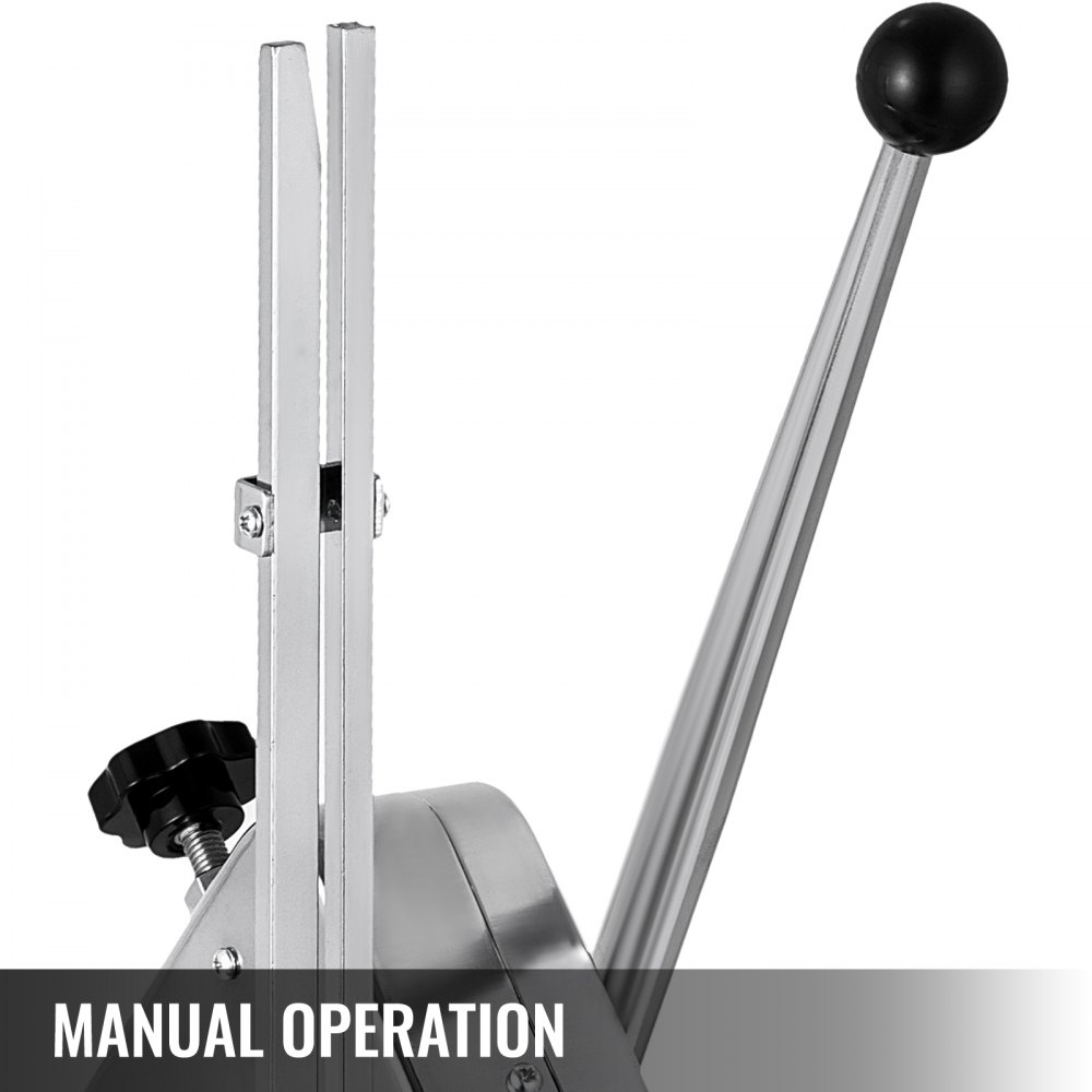 Máquina cortadora de salchichas VEVOR con palanca de operación manual y cuerpo de metal.