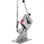 Máquina cortadora de salchichas VEVOR de acero inoxidable con mango de palanca ergonómico.