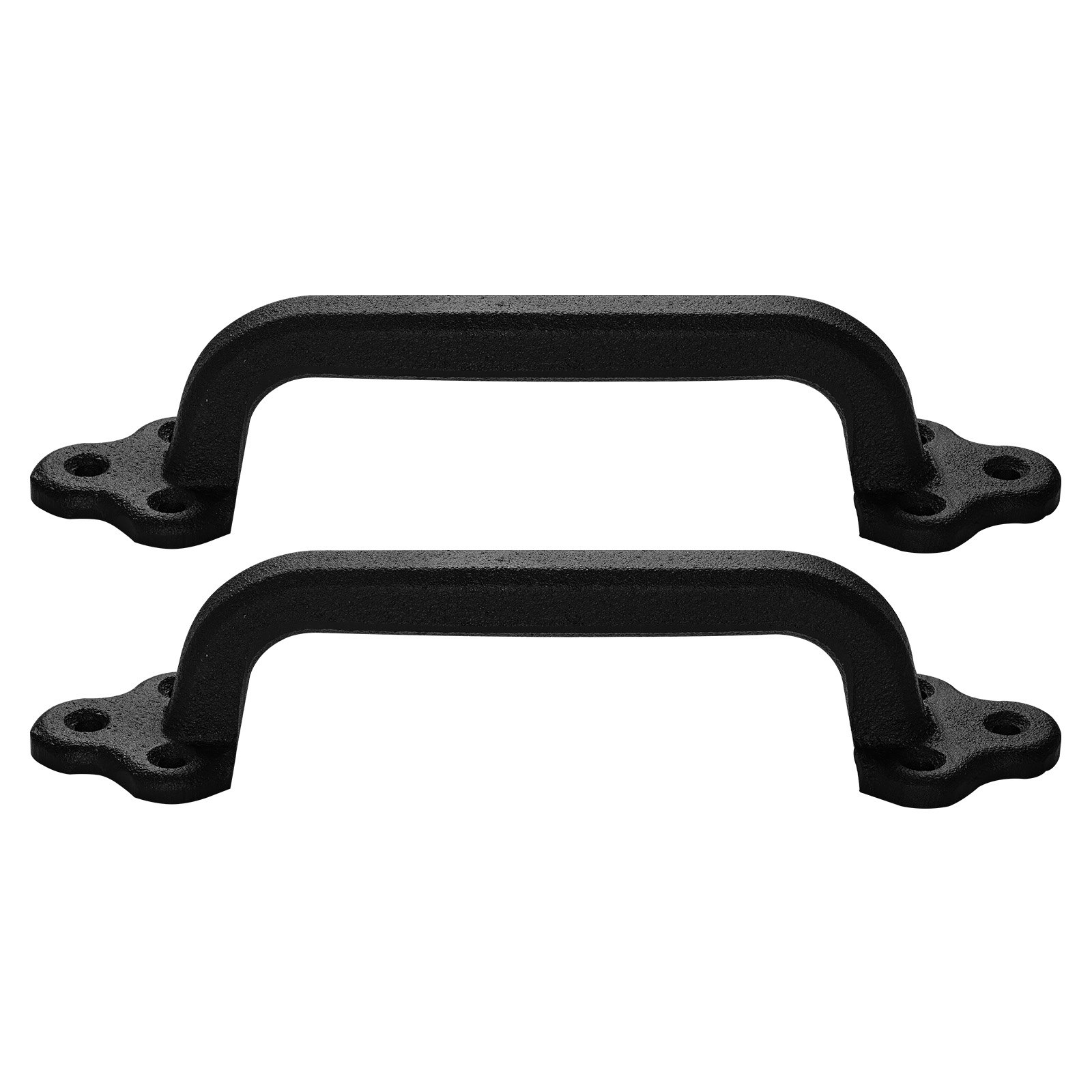 VEVOR Manija para Puerta Corrediza 231 mm Tirador para Puerta de Granero de Acero al Carbono Resistente para Exteriores Manija Metálica Negra para Garaje, Cobertizo, Armario, Despensa, 2 Piezas