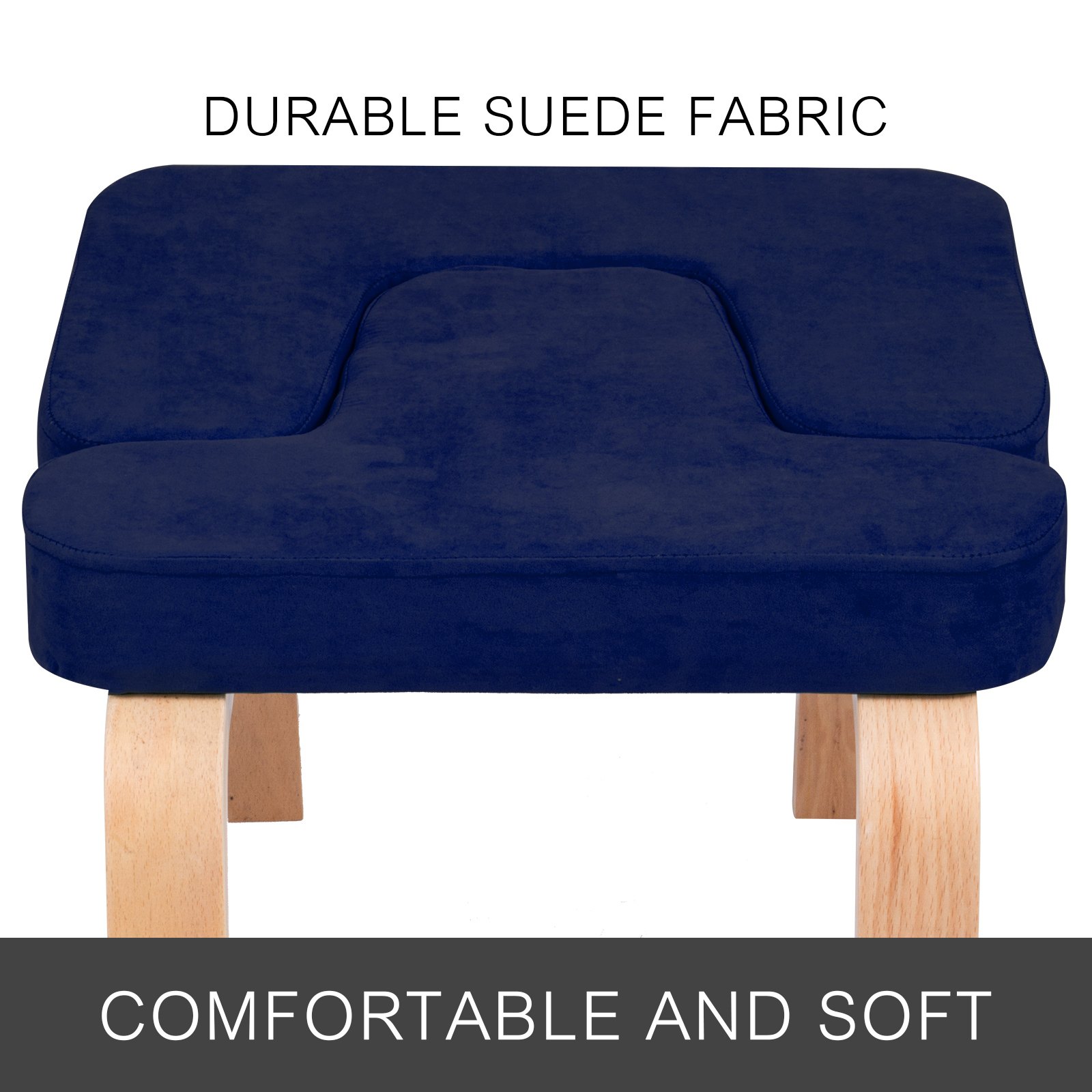VEVOR Silla de inversión de Yoga 47x44x65cm Silla Yoga 200kg Silla de Cabeza de Yoga Headstand Taburete de Yoga en Forma de H Color Azul Oscuro