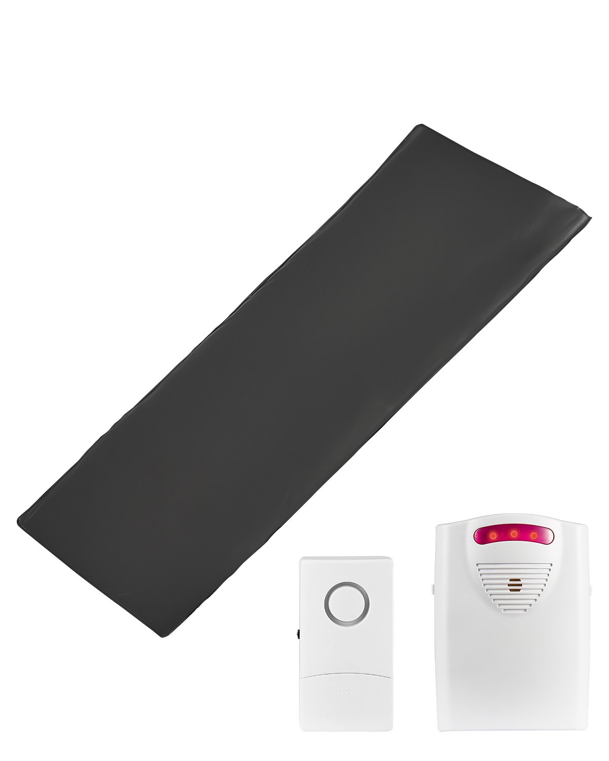 VEVOR Sistema de Alarma de Cama a Adultos Mayores 35,6 x 76 cm Almohadilla de Sensor de Cama Inalámbrica con Buscapersonas Almohadilla de Prevención de Caídas para Hogar, Centro Rehabilitación