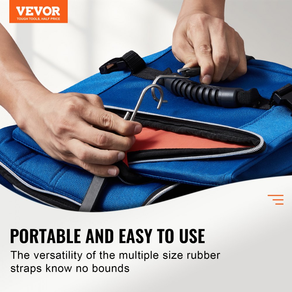 VEVOR 20-piece flat bungee cord set, 20 mm robust bungee straps with steel S-hooks, including 15", 21", 36", elastic bungee cord for cargo, tarpaulins, trucks and tents, black