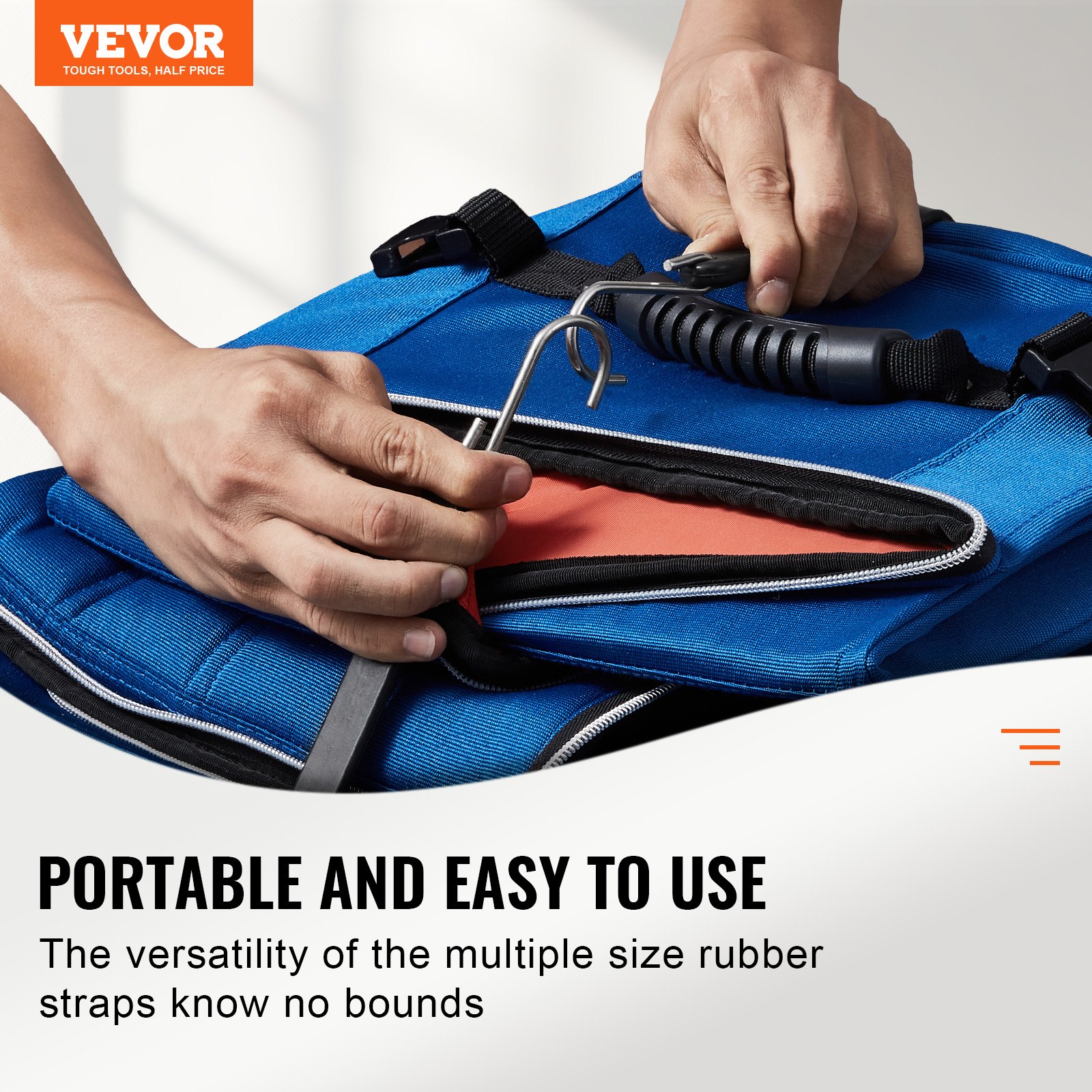 VEVOR 20-piece flat bungee cord set, 20 mm robust bungee straps with steel S-hooks, including 15", 21", 36", elastic bungee cord for cargo, tarpaulins, trucks and tents, black