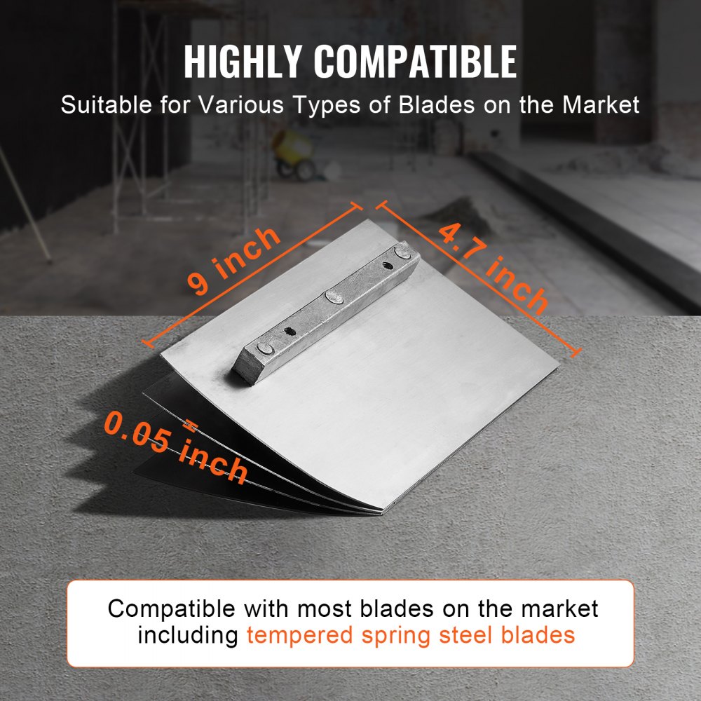 VEVOR Motorized Smoothing Tool, 24-inch Hand-held Cement Smoothing Tool with Smoothing Pad, 6 HP Gas-Powered Surface Smoother for Smooth Concrete Surfaces, Robust Commercial Screed and Concrete Cement Smoothing Tool with Smoothing Blade, Orange