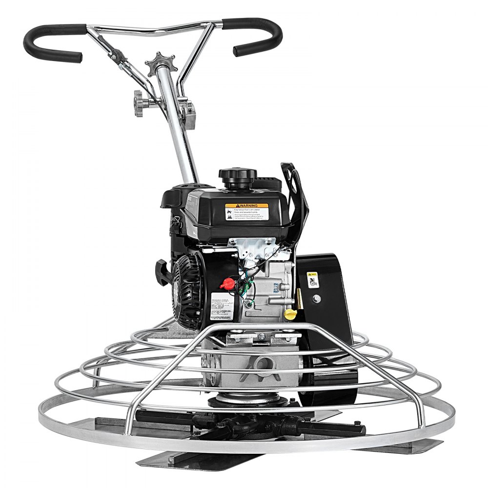 VEVOR Máquina Alisadora de Cemento 965 mm 6 HP Paleta Eléctrica de Cemento a Gasolina Resistente con Plataforma Flotante Hoja de Paleta para Superficie de Concreto Lisa, Cemento de Concreto