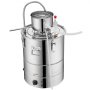 VEVOR Destilador de Alcohol de Agua 30 L Alambique de alcohol 1800 W Destilador de Acero Inoxidable con Bomba de Agua 6,8-8 W Juego Completo para Vinos de Frutas, Whisky, Brandy, Champán, Vodka