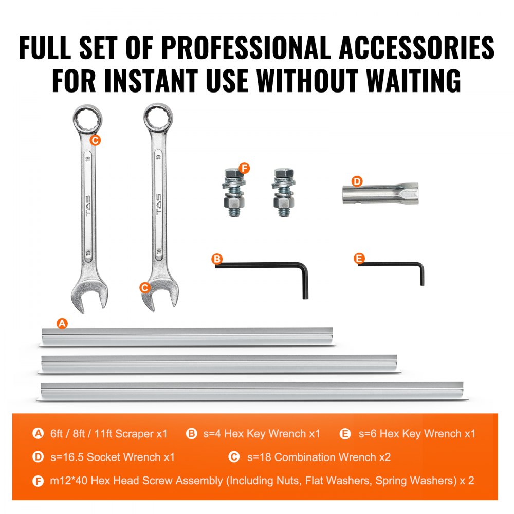 VEVOR aerated concrete screed machine, 1830/2445/3370mm aluminum plate straight edge bar set, 4-stroke vibration motor for cement finishing with handles, high-efficiency concrete tools 6500 rpm