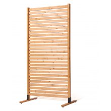 VEVOR Biombo de Madera Independiente de 91x6,3x187 cm con Soporte, Color Madera