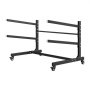 VEVOR Kayak Storage Rack for 2 Kayaks, Holds 80 kg, Heavy Duty Adjustable Freestanding Stand with Lockable Wheels for Indoor Outdoor Garage Shed Dock, Holder for Canoe, SUP, Surfboard & Paddleboard
