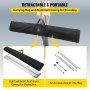 Pantalla de proyector VEVOR con bolsa de transporte, carcasa de aluminio y accesorios.