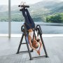 Mesa de inversión VEVOR, mesa de inversión resistente con capacidad para 300 libras, máquina de descompresión para la espalda, equipo de entrenamiento de fuerza con reposacabezas, bloqueo de tobillo, cinturón protector ajustable, azul/negro