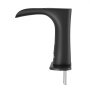 VEVOR Touchless Bathroom Sink Faucet, Automatic Motion Sensor Waterfall Restroom Toilet Faucet with Hole Cover Plate, Modern Electronic Sensor Hot/Cold Water for 9.5 mm Pipe Commercial,Matte Black