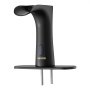 VEVOR Touchless Bathroom Sink Faucet, Automatic Motion Sensor Waterfall Restroom Toilet Faucet with Hole Cover Plate, Modern Electronic Sensor Hot/Cold Water for 9.5 mm Pipe Commercial,Matte Black