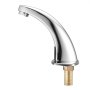 VEVOR Touchless Bathroom Sink Faucet, Automatic Motion Sensor Restroom Toilet Faucet with Hole Cover Plate, Battery Operated,Hot/Cold Water for 9.5 mm Pipe Commercial Lavatory,Chrome Plated Silver