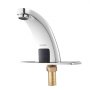 VEVOR Touchless Bathroom Sink Faucet, Automatic Motion Sensor Restroom Toilet Faucet with Hole Cover Plate, Battery Operated,Hot/Cold Water for 9.5 mm Pipe Commercial Lavatory,Chrome Plated Silver