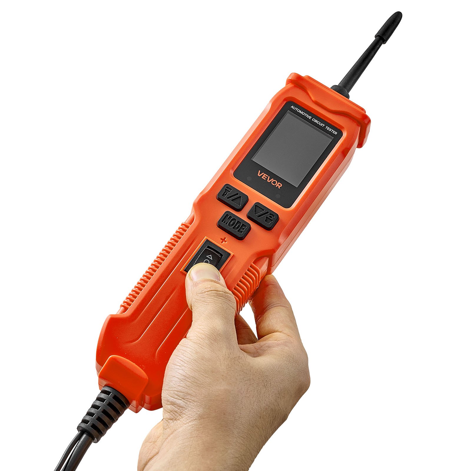 VEVOR Comprobador de Circuitos Automotrices, 8-35 DCV, Sonda de Circuito, Pantalla TFT a Color e Iluminación, con Cable de 6 m y Estuche de Transporte, Detector Eléctrico 2 en 1, 207 x 55 x 37 mm