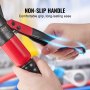 VEVOR Alicates de Corte 4-70 mm² Herramienta de Corte Hidráulico Aluminio y Cobre Cable de Batería AWG12-2/0 con Cortador de Cable Par de Guantes 50 Conectores Anillo de Cobre para Electricistas
