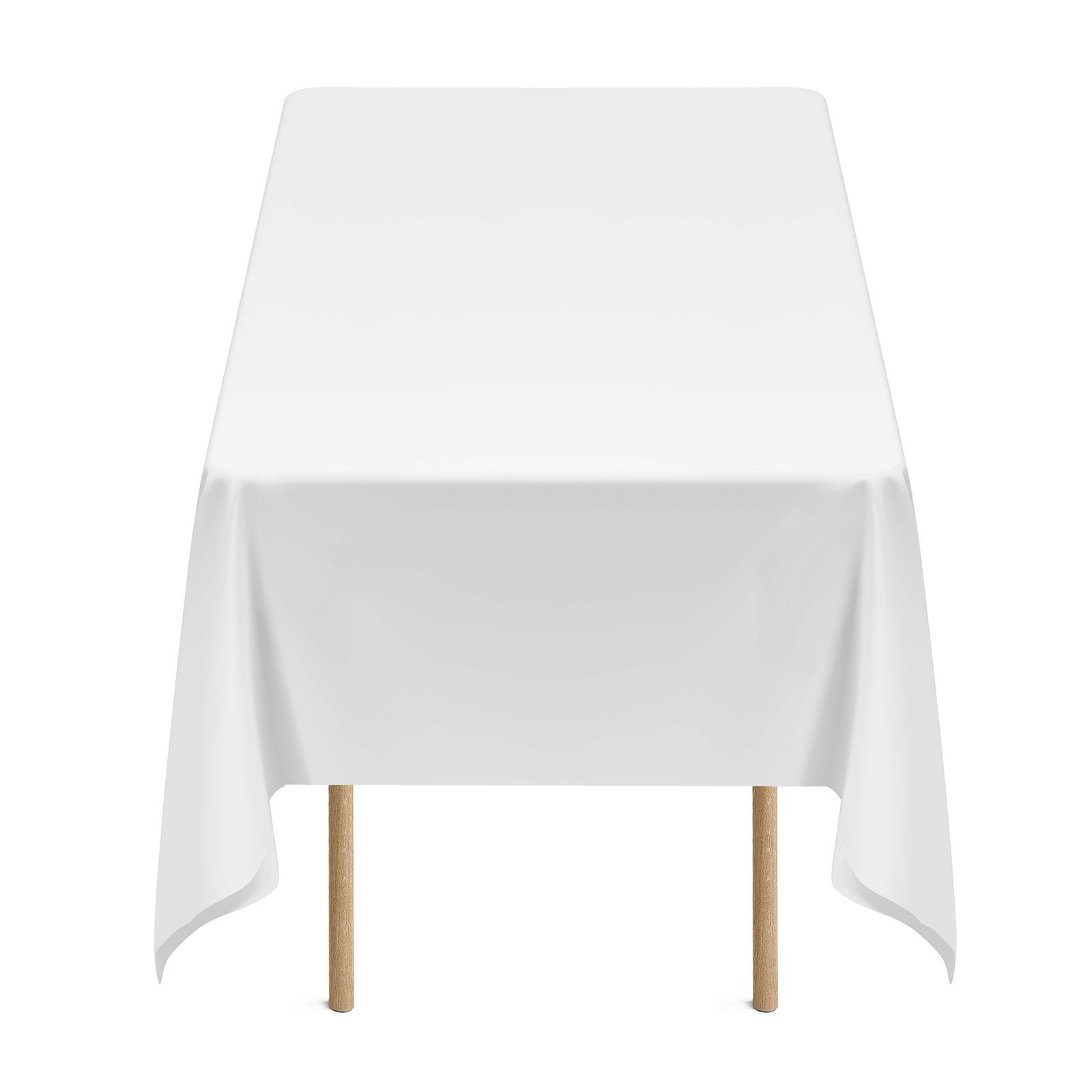 VEVOR Manteles Rectangulares, 1524 x 2591 mm, Reutilizables, Lavables a Máquina, de Tela 100% Poliéster, para Fiestas, Bodas, Banquetes o Cualquier Otra Decoración Festiva, Color Blanco, 10 uds