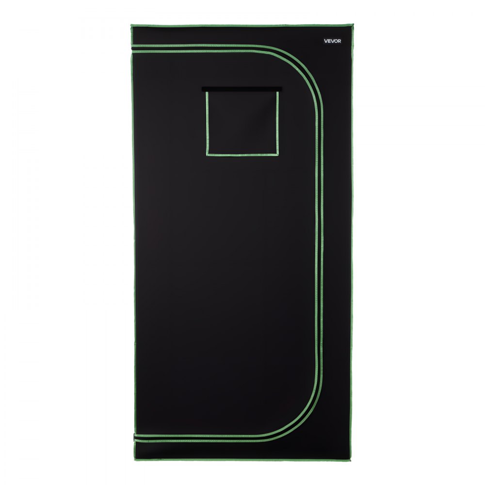 VEVOR Armario de Cultivo Interior 100x100x200 cm, Carpa de Cultivo con Ventana de Observación, Bandeja de Suelo y Cremallera, Mylar 600D de Alta Reflectancia, Tienda para Plantas, Flores, Verduras