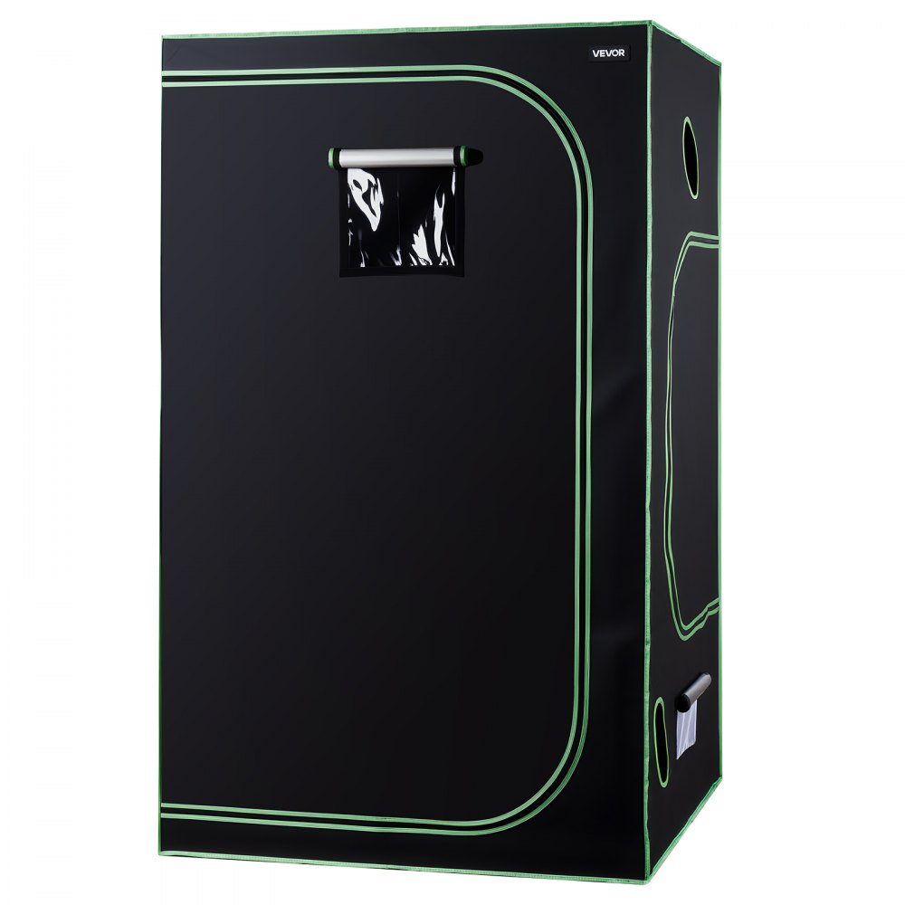 VEVOR Armario de Cultivo Interior 120x120x200 cm, Carpa de Cultivo con Ventana de Observación, Bandeja de Suelo y Cremallera, Mylar 600D de Alta Reflectancia, Tienda para Plantas, Flores, Verduras