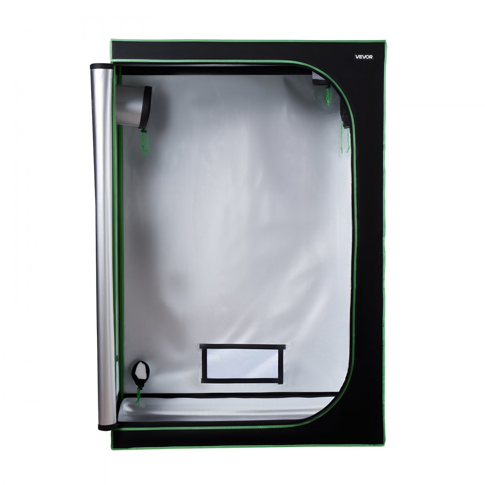 VEVOR Armario de Cultivo Interior 120x60x180 cm, Carpa de Cultivo con Ventana de Observación, Bandeja de Suelo y Cremallera, Mylar 600D de Alta Reflectancia, Tienda para Plantas, Flores, Verduras