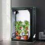 VEVOR Indoor Grow Tent, 120 x 60 x 180 cm, 600D High Reflective Mylar, Indoor Plant Tent with Observation Window, Floor Tray & Zipper, Heavy Duty Growing Tents for Fruit Flower Veggie