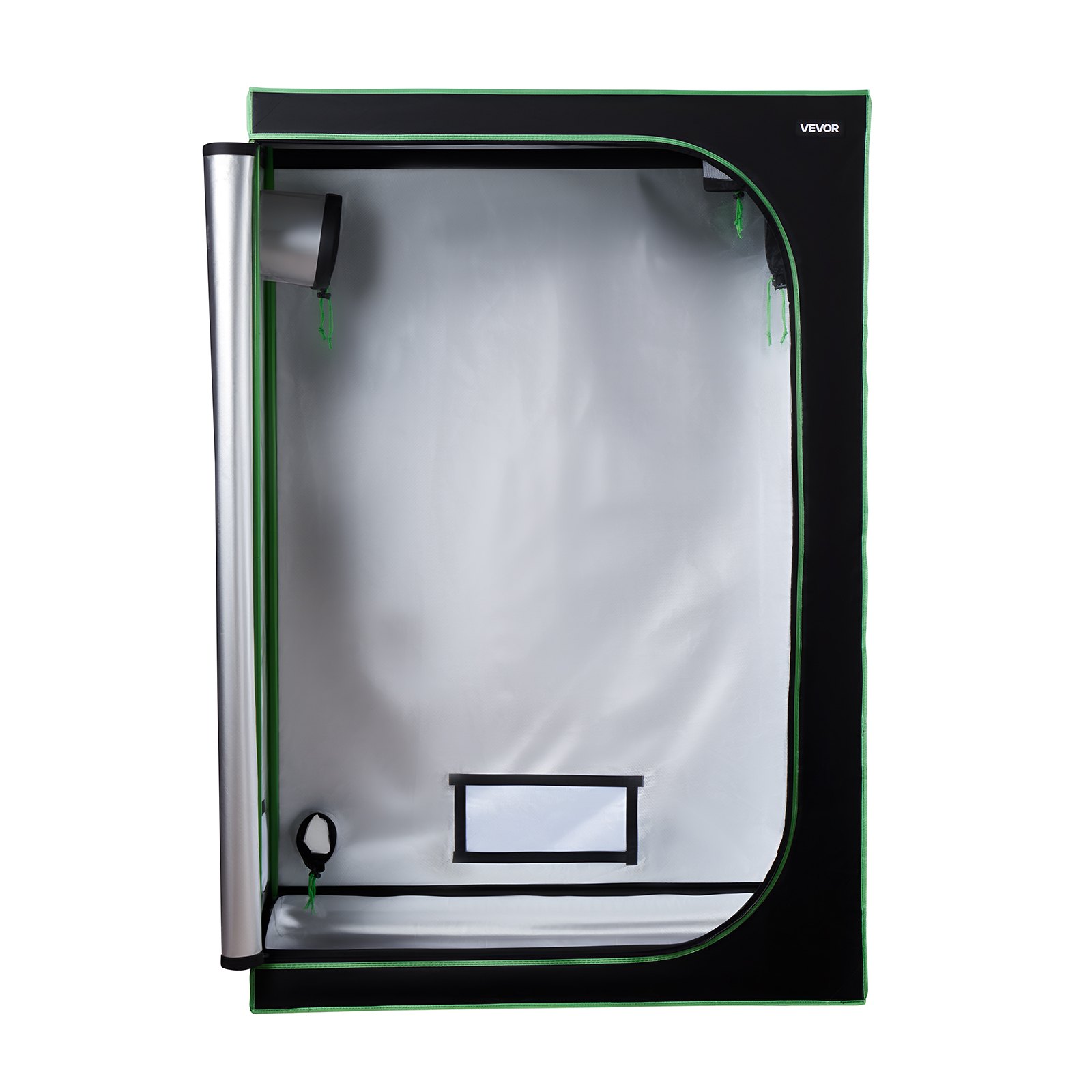 VEVOR Armario de Cultivo Interior 120x60x180 cm, Carpa de Cultivo con Ventana de Observación, Bandeja de Suelo y Cremallera, Mylar 600D de Alta Reflectancia, Tienda para Plantas, Flores, Verduras