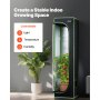 VEVOR Armario de Cultivo Interior 40x40x160 cm, Carpa de Cultivo con Ventana de Observación, Bandeja de Suelo y Cremallera, Mylar 600D de Alta Reflectancia, Tienda para Plantas, Flores, Verduras