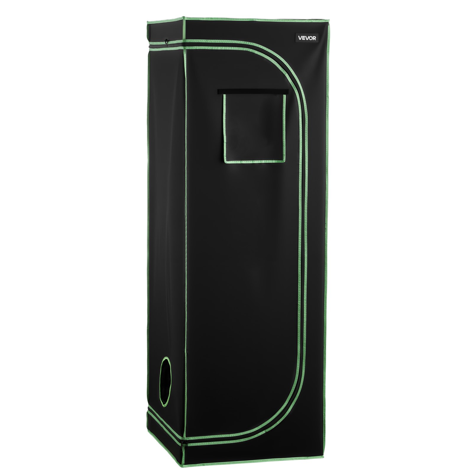 VEVOR Armario de Cultivo Interior 60x60x180 cm, Carpa de Cultivo con Ventana de Observación, Bandeja de Suelo y Cremallera, Mylar 600D de Alta Reflectancia, Tienda para Plantas, Flores, Verduras