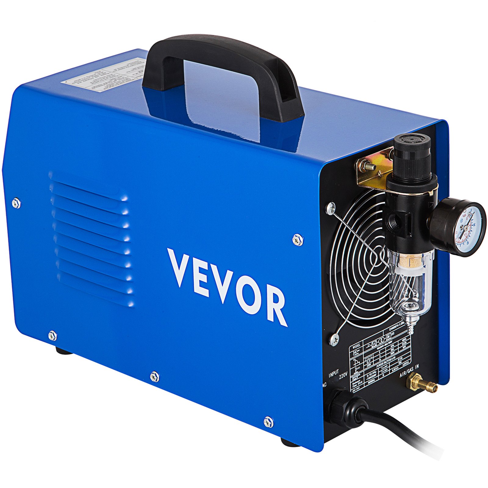 VEVOR Cortador de Plasma Portátil CUT40F 40A 230V Inversor de Máquina de Corte 12MM Ciclo de Trabajo 60% Máquina de Corte por Plasma de Aire Alta Frecuencia con Pantalla LCD y Accesorios Herramientas