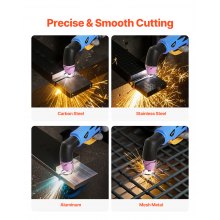 VEVOR Cortadora de Plasma 50 A Máquina de Corte por Plasma de Arco Piloto sin Contacto, Inversor IGBT con Pantalla Digital, Función 2T/4T y Tiempo PA/PT Ajustable para Reparaciones Domésticas
