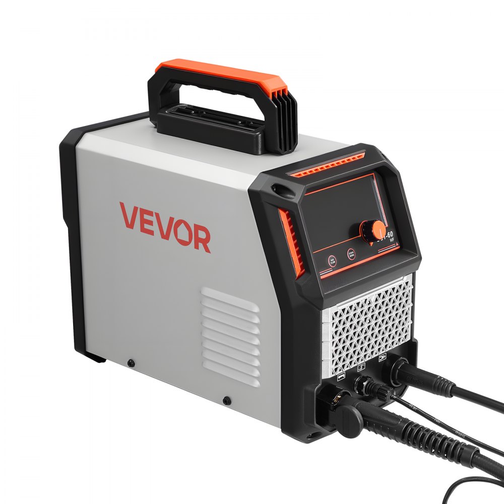 VEVOR Cortadora de Plasma 60 A Máquina de Corte por Plasma con Inversor IGBT, Pantalla Digital, Función 2T/4T y Tiempo PA/PT Ajustable para Reparaciones Domésticas, Alimentación Trifásica de 400 V