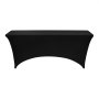 VEVOR 10 Pack Table Cloth for 6FT Rectangular Fitted Events, Wrinkle-Resistant Stretch Black Table Covers, Washable Spandex Tablecloth Protector, for Party, Wedding, Cocktail, Banquet, Festival