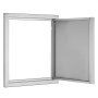 VEVOR Puerta de Acceso a Barbacoa Puerta de Cocina Exterior Simple de 457x533 mm Puerta Empotrada de Acero Inoxidable con Manija Empotrada para Isla de Barbacoa, Estación de Parrilla, Armario Exterior