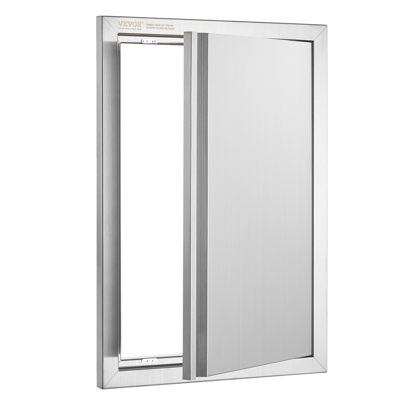 VEVOR Puerta de Acceso a Barbacoa Puerta de Cocina Exterior Simple de 432x610 mm Puerta Empotrada de Acero Inoxidable con Manija Empotrada para Isla de Barbacoa Estación de Parrilla Armario Exterior