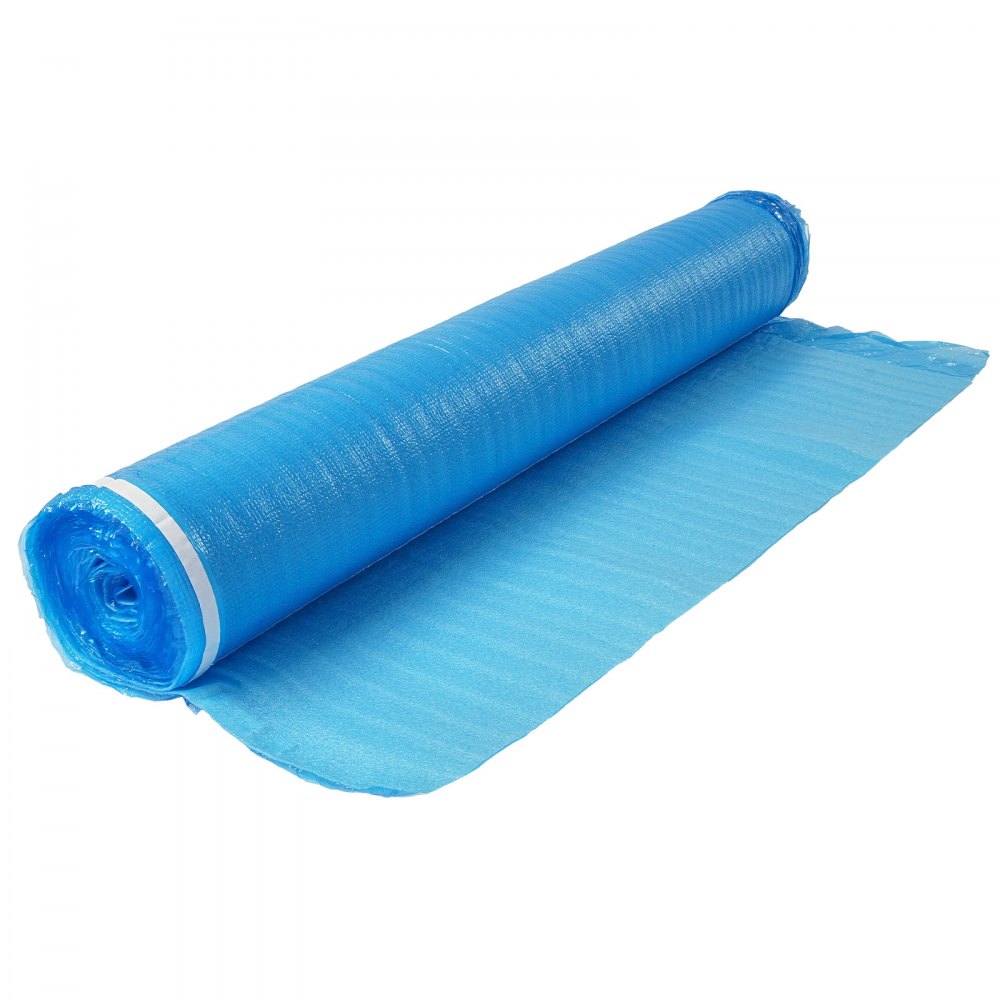 VEVOR Base para Suelos de 27,9 m², 3 en 1, con Cinta y Barrera de Vapor, Espuma EPE Resistente con PE Azul, Insonorizante y Antirruido, para Madera Laminada 3 Rollos x 9,3 m², 8470 x 1100 x 2 mm